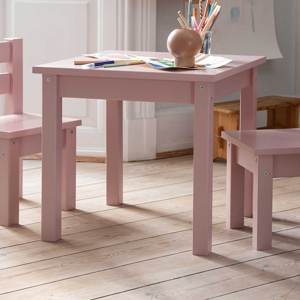 Kleiner Tisch Mina in Rosa - quadratische Form