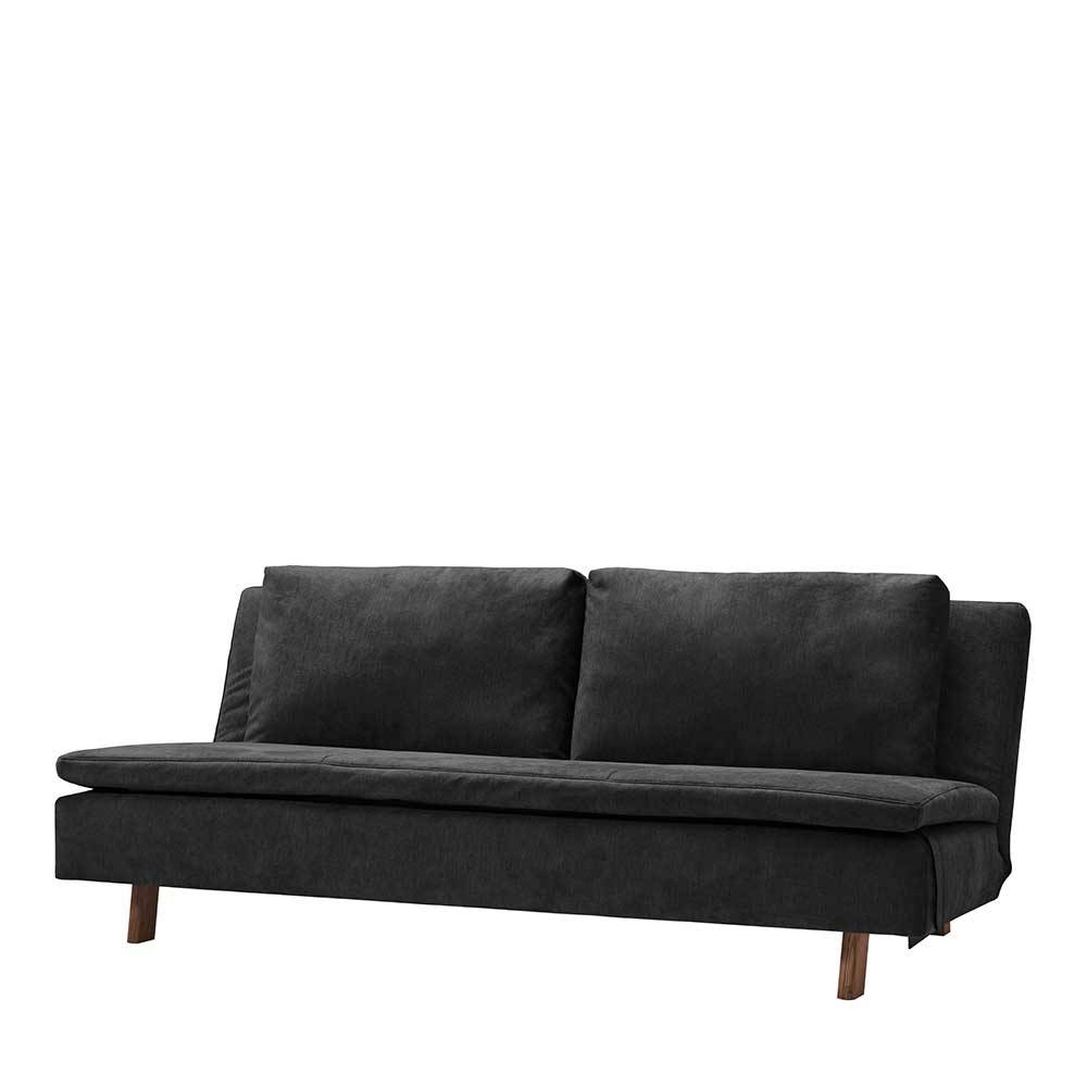 Modernes Sofabett Jacopo in Schwarz und Eichefarben