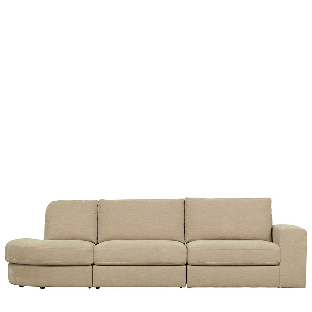 Modulsofa Abschluss Element links Pilamonia in Beige 44 cm Sitzhöhe