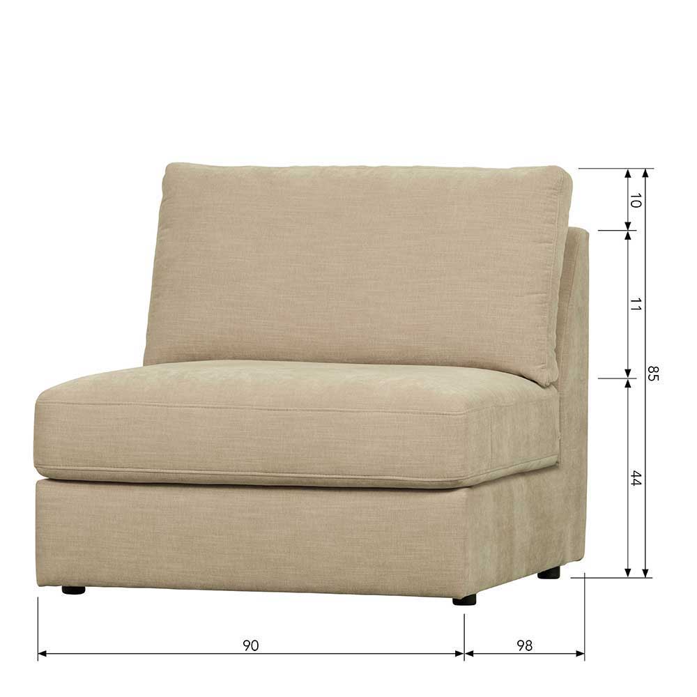 Sofa Kombination Pilamonia mit fünf Modulen in Beige Webstoff