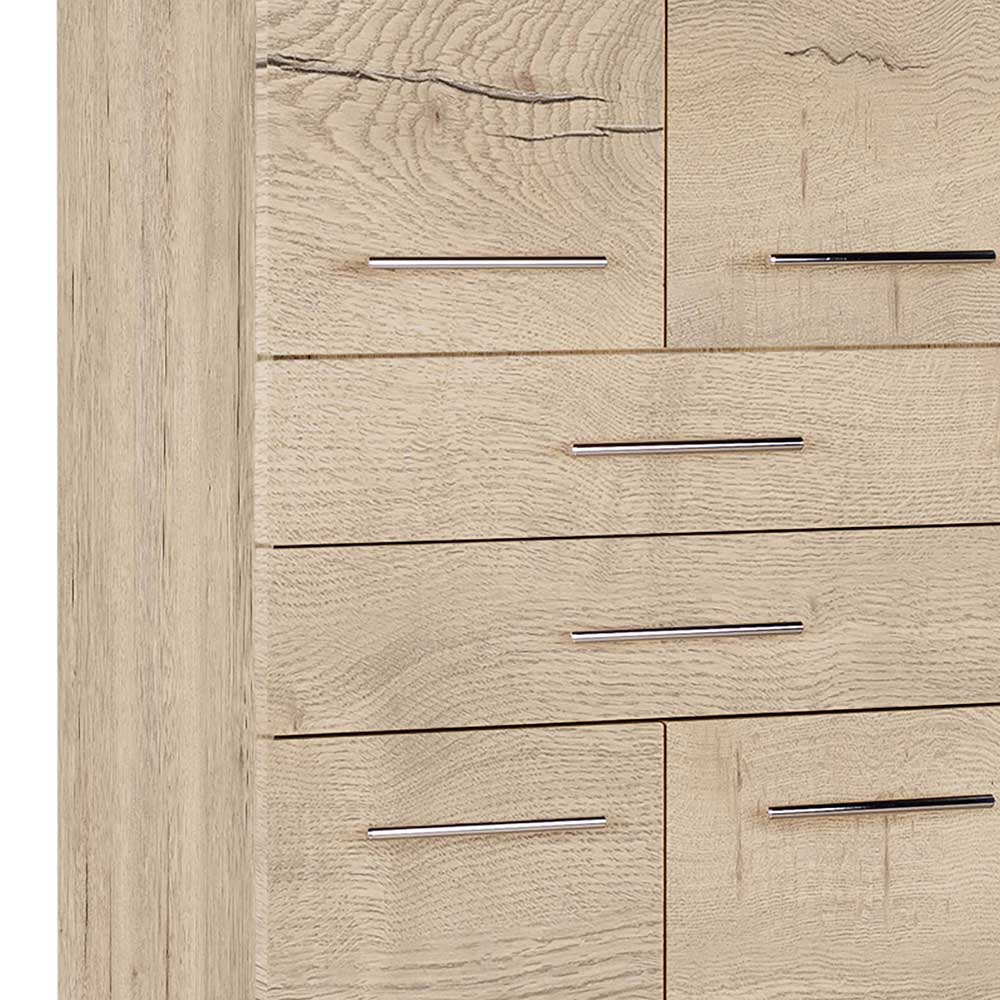 Badezimmer Hochschrank Venusto in Eichefarben 60 cm breit